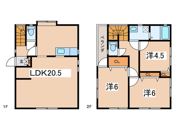 大船４丁目貸家の物件間取画像